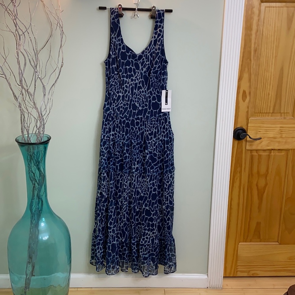 NINE WEST maxi tiered dress